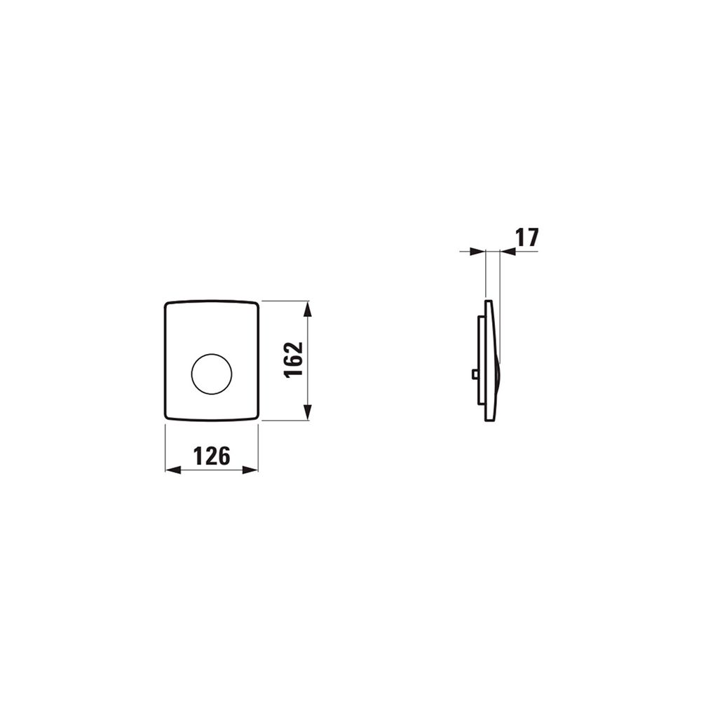Laufen IR-Betätigungsplatte Urinal Ineo E-AU111, Edelstahl gebürstet/Schwarz, H9... LAUFEN-H9091119280001 7612738115753 (Abb. 2)