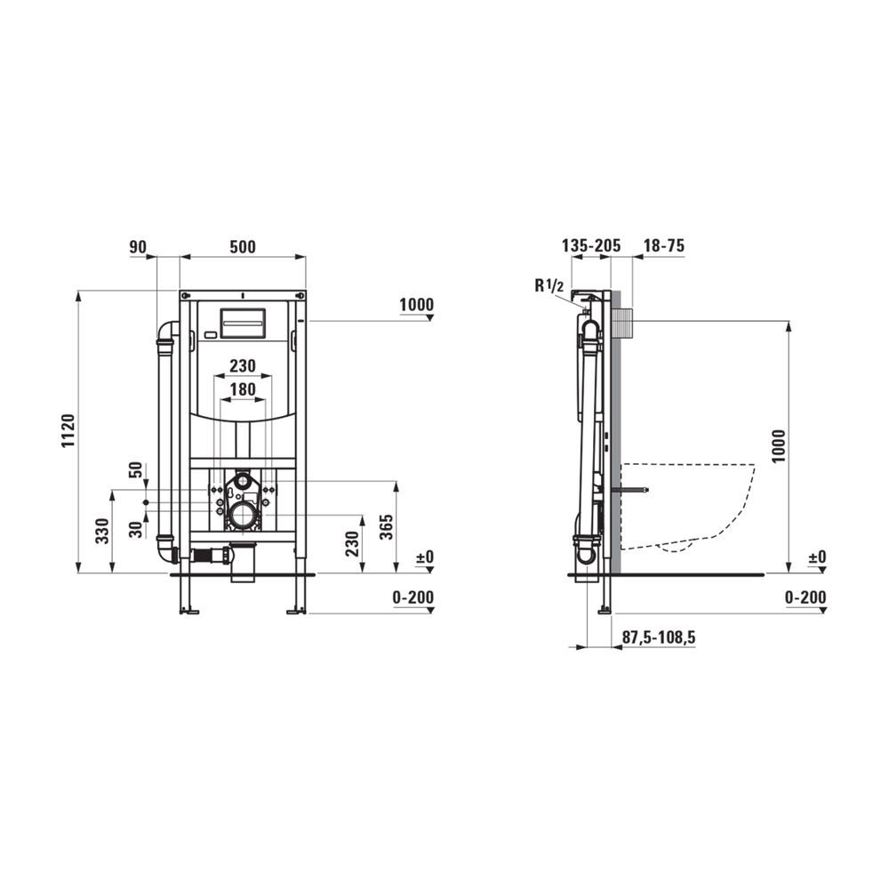 Laufen Installationsele. Ineolink m. SPK und Belüftungsventil, f. Wand/Dusch-WC,... LAUFEN-H9201160000001 7612738097479 (Abb. 3)