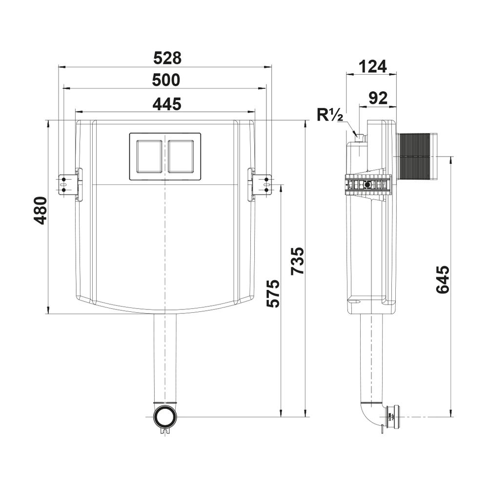 Laufen Installationssystem, INEO TW101 UP-Spülkasten für Stand-WC's, schwitzwass... LAUFEN-H9261010000001 7612738027841 (Abb. 2)
