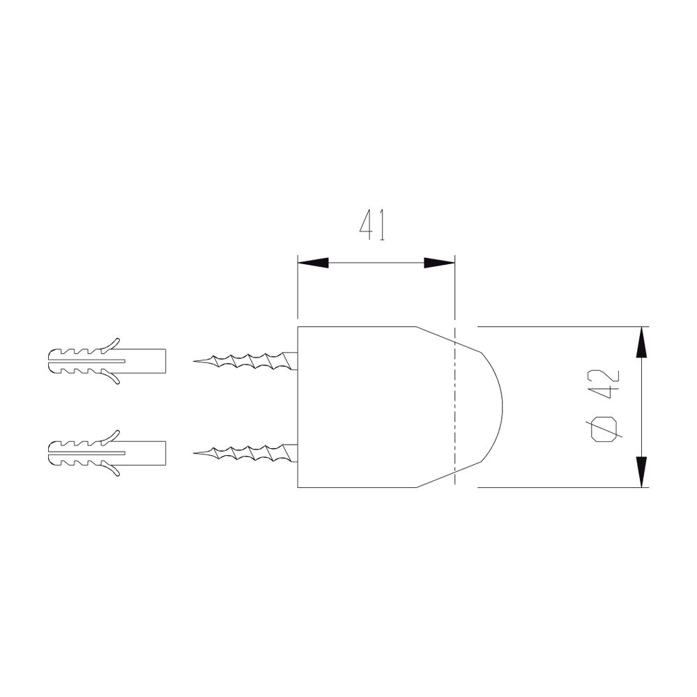 Laufen fester Handbrausehalter, Ausladung 41mm, Chrom... LAUFEN-HF105721100000 7612738988456 (Abb. 2)
