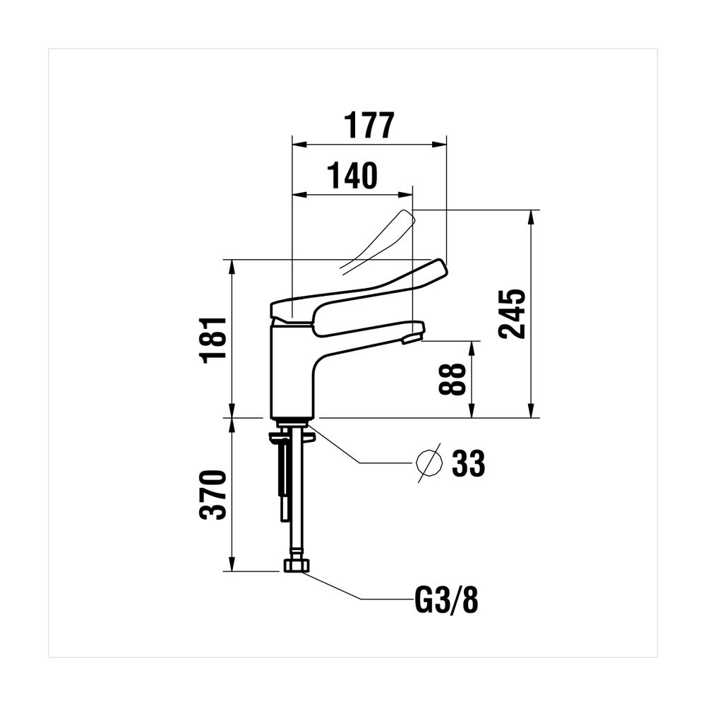 Laufen Einhebel-Waschtischmischer, ohne Ablaufventil, Citypro Liberty Ausladung ... LAUFEN-HF500904100094 7612738000394 (Abb. 2)