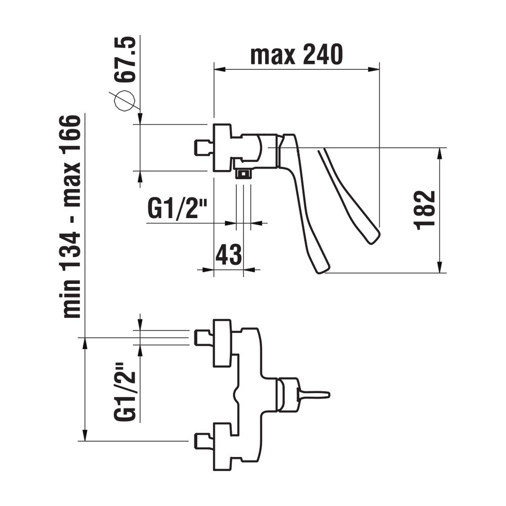 Laufen Einhebel-Brausemischer Citypro Liberty, Kunststoffschlauch 1600mm, Chrom,... LAUFEN-HF500952100694 7612738993788 (Abb. 2)