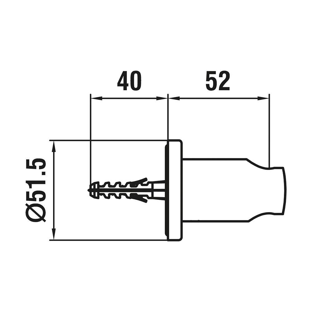 Laufen fester Handbrausehalter Twin, PVD Edelstahl-Optik, Ausladung 52mm, runde ... LAUFEN-HF504779423000 7612738000585 (Abb. 1)