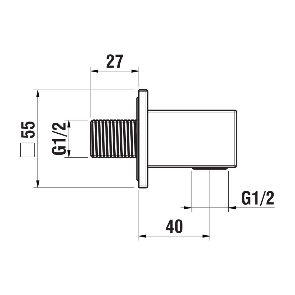 Laufen Anschlussbogen Quadriga für Handbrause, Ausladung 40mm, Chrom, mit Rückfl... LAUFEN-HF901159100000 7612738997267 (Abb. 2)