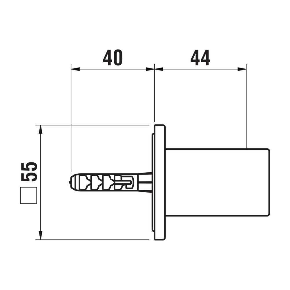 Laufen fester Handbrausehalter Quadriga, Ausladung 44mm, Chrom, quadratische Ros... LAUFEN-HF901168100000 7612738997304 (Abb. 2)