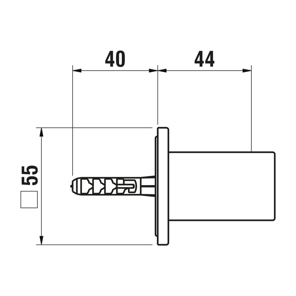 Laufen fester Handbrausehalter Quadriga, Edelstahl, Ausladung 44mm, quadratische... LAUFEN-HF901168441000 7612738997311 (Abb. 2)