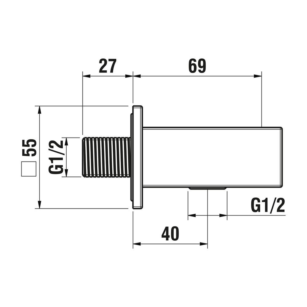Laufen Anschlussbogen Quadriga für Handbrause, fester Halter, Edelstahl, Ausladu... LAUFEN-HF901169441000 7612738997335 (Abb. 1)