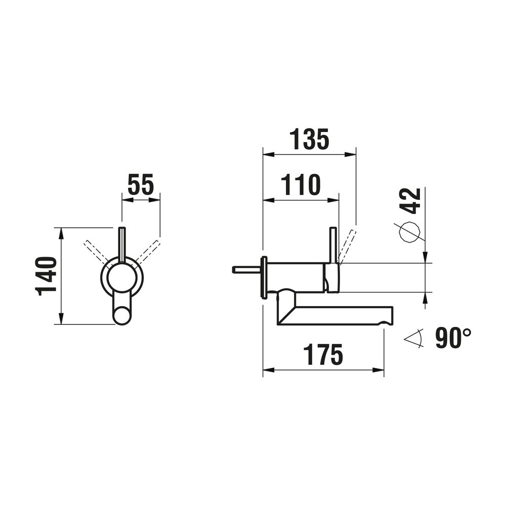 Laufen Einhebel-Waschtischmischer Unterputz Twinplus für Simibox 1-Point Schwenk... LAUFEN-HF905426100000 7612738017187 (Abb. 2)