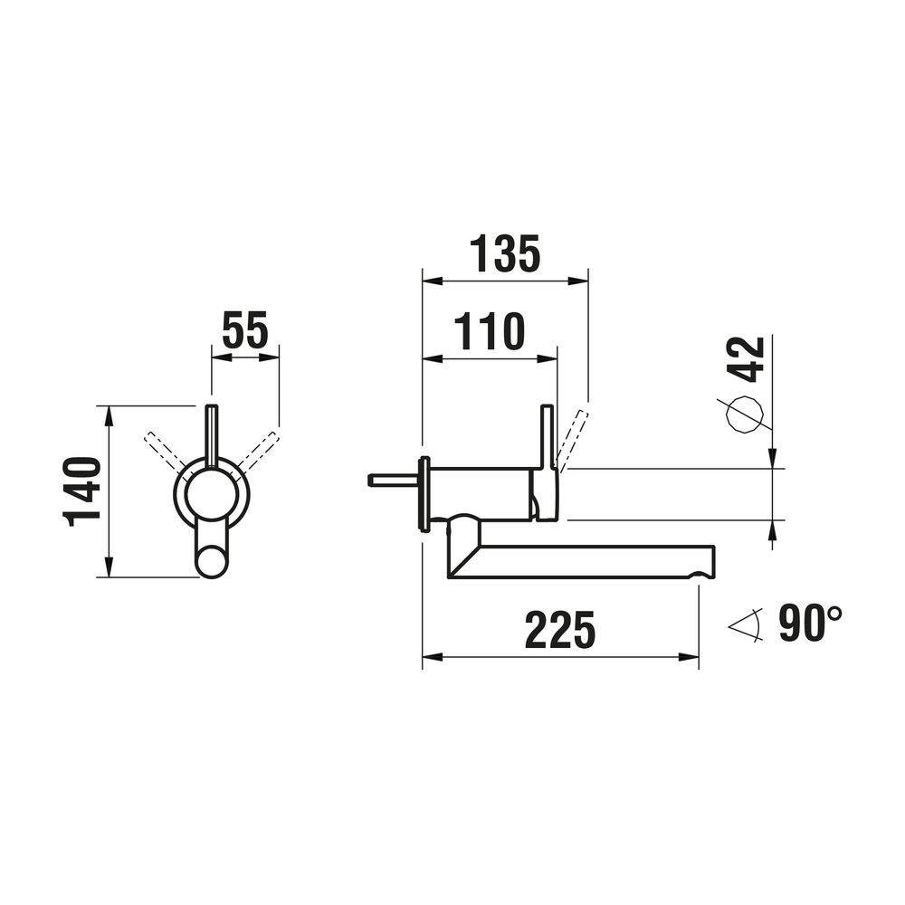 Laufen Einhebel-Waschtischmischer Unterputz Twinplus für Simibox 1-Point Schwenk... LAUFEN-HF905427100000 7612738017194 (Abb. 2)