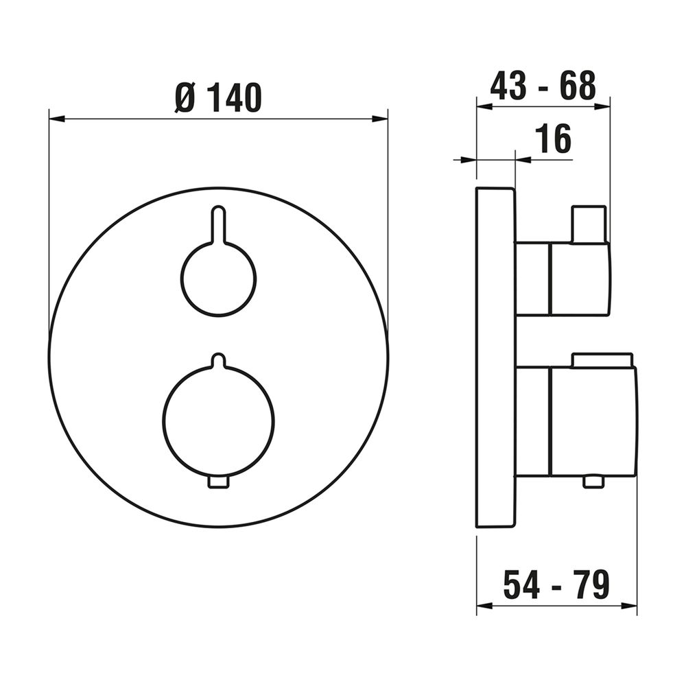 Laufen 2-Griff-Brausethermostat, UP, TwinTHERM zu Simibox Standard/Light, 1 Misc... LAUFEN-HF905474428000 7612738001995 (Abb. 2)