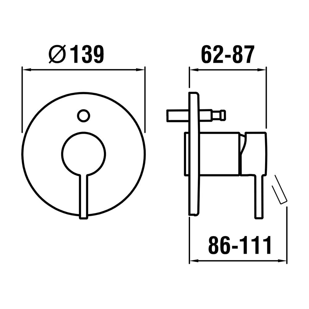 Laufen Einhebel-Wannenmischer Unterputz Twinplus für Simibox Standard/Light, Chr... LAUFEN-HF905479100000 7612738017293 (Abb. 2)
