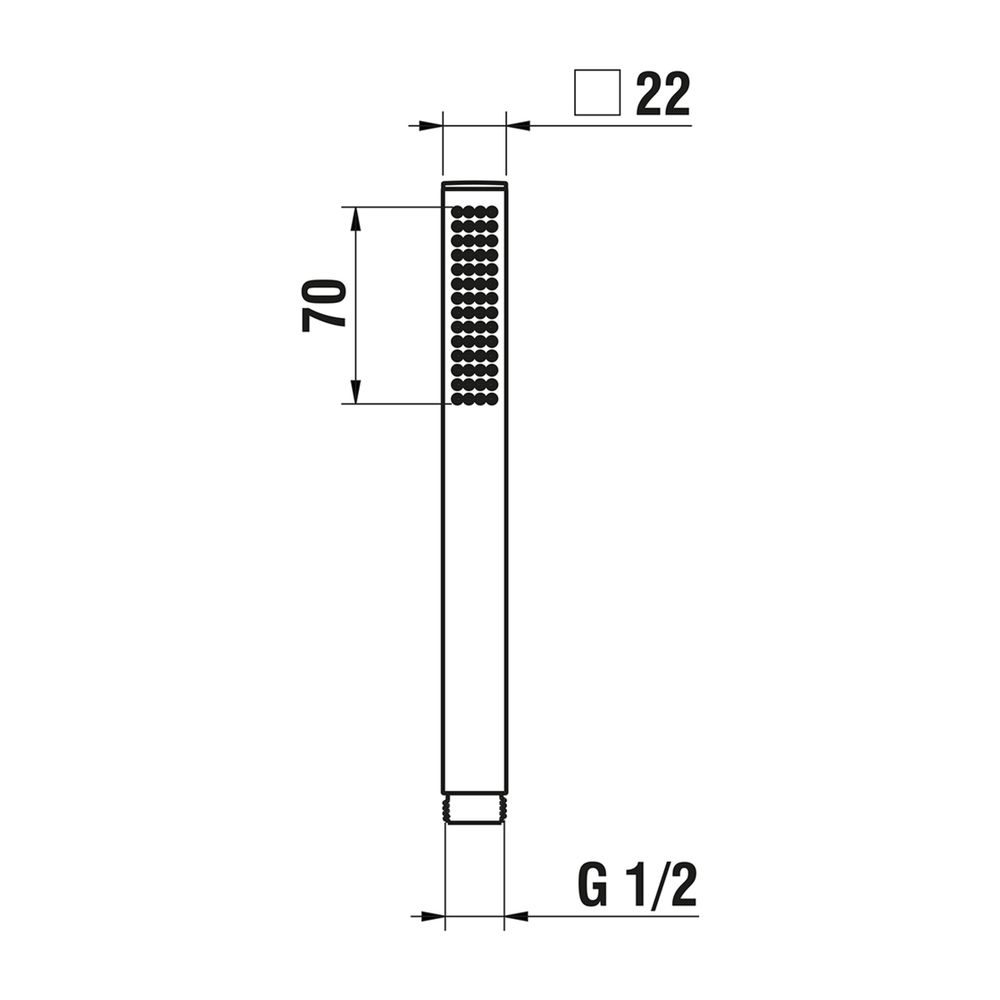 Laufen Handbrause CityStick, eckig 22x22mm, Vollmetall Brausestrahl, PDV Edelsta... LAUFEN-HF939035423000 7612738998752 (Abb. 2)
