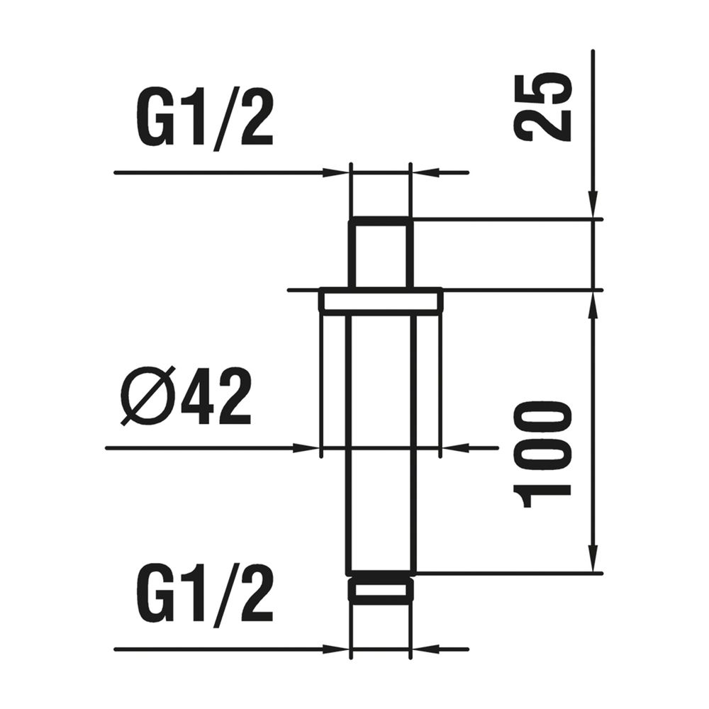 Laufen Brausedeckenarm, PVD Gold, runde Rosette, Länge 100mm... LAUFEN-HF960098463001 7612738002503 (Abb. 1)
