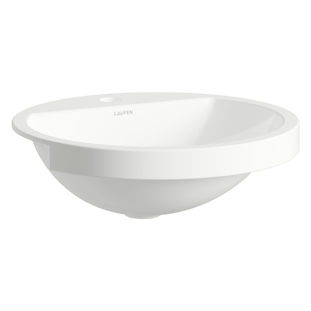 Laufen Halbeinbau-Waschtisch Form 450x450x163mm, rund, mit 1 Hahnloch, ohne Über... LAUFEN-H516FM50001111 7612738181727 (Abb. 2)