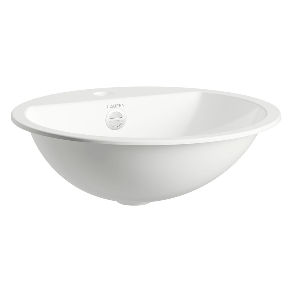Laufen Einbau-Waschtisch Form rund 450x450x163mm, von oben, mit 1 Hahnloch und Ü... LAUFEN-H517FM50001041 7612738182052 (Abb. 2)