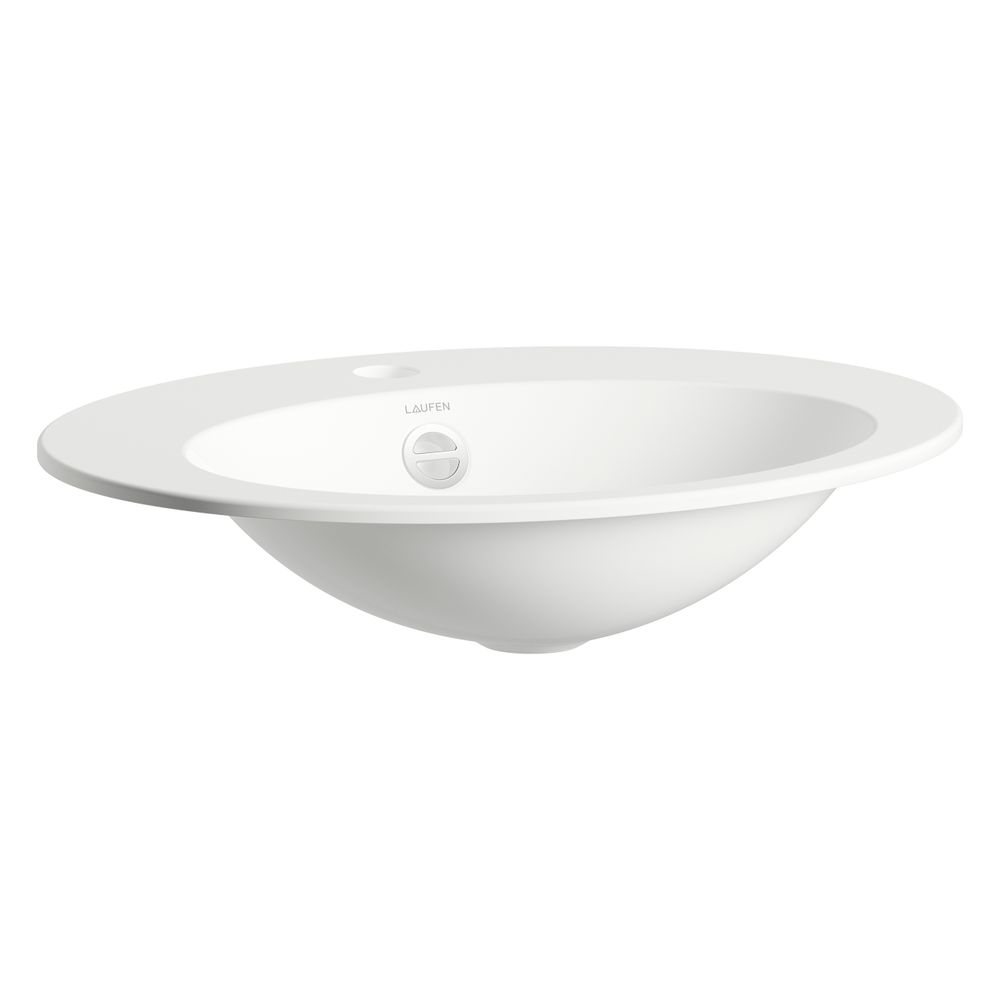 Laufen Einbau-Waschtisch Form oval 500x400x111mm, von oben, mit Armaturenbank, 1... LAUFEN-H517FM60001041 7612738182106 (Abb. 2)