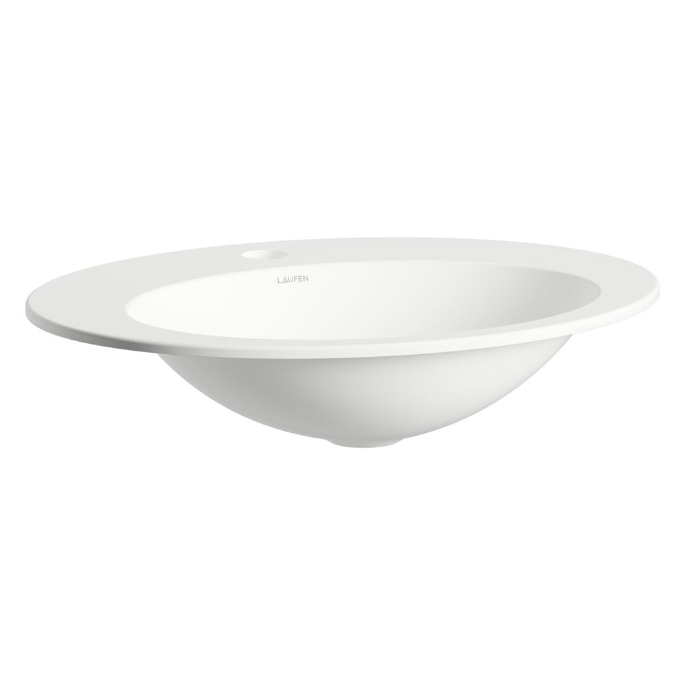 Laufen Einbau-Waschtisch Form oval 500x400x111mm, von oben, mit Armaturenbank un... LAUFEN-H517FM60001111 7612738182120 (Abb. 2)
