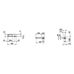 Laufen Ablage Assist 400x100mm, mit 1 Seifenspender rechts, Weiß matt... LAUFEN-H385AS12680011 7612738178062 (Abb. 1)