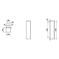 Laufen Hochschrank Folio 300x303x1246mm, mit 1 Tür Anschlag links, 4 Glasablagen... LAUFEN-H4458910FO5211 7612738178154 (Abb. 1)