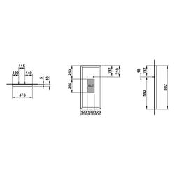 Laufen Spiegel Yva 375x40x800mm, rechteckig, LED-Beleuchtung, Touch-Schalter Ein... LAUFEN-H4484500YV2681 7612738178352 (Abb. 1)
