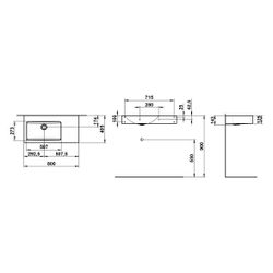 Laufen Waschtisch Classics 800x405x135mm, rechteckig, Becken links ohne Hahnloch... LAUFEN-H510CL60001091 7612738178673 (Abb. 1)