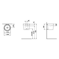 Laufen Waschtisch Scopio 400x425x350mm, ohne Armaturenbank, Hahnloch und Überlau... LAUFEN-H510CO40001121 7612738178727 (Abb. 1)