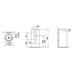Laufen Waschtisch bodenstehend Form 404x444x900mm, mit Wandanbindung und 1 Hahnl... LAUFEN-H511FM60001111 7612738178901 (Abb. 1)