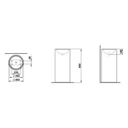Laufen Waschtisch freistehend Form 404x404x900mm, ohne Hahnloch und Überlauf, We... LAUFEN-H511FM70001121 7612738179007 (Abb. 1)