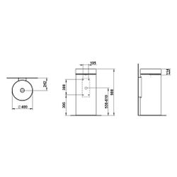 Laufen Waschtisch bodenstehend Unisono 400x442x900mm, mit Wandanbindung, ohne Ha... LAUFEN-H511UO40001121 7612738179045 (Abb. 1)