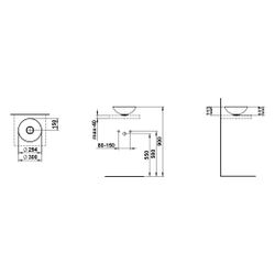 Laufen Waschtisch-Schale Characters 300x300x118mm, rund, ohne Hahnloch und Überl... LAUFEN-H512CA10001121 7612738179137 (Abb. 1)