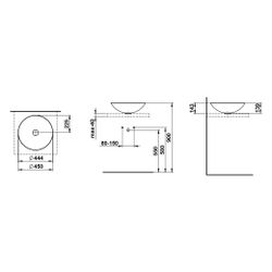 Laufen Waschtisch-Schale Classics 450x450x142mm, rund, ohne Hahnloch und Überlau... LAUFEN-H512CL40001121 7612738179984 (Abb. 1)