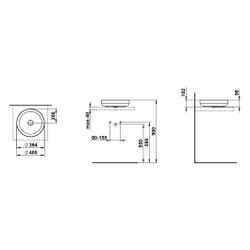 Laufen Waschtisch-Schale Sondo 400x400x102mm, rund, ohne Hahnloch und Überlauf, ... LAUFEN-H512SO40001121 7612738180355 (Abb. 1)