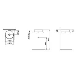 Laufen Waschtisch-Schale Unisono 375x375x116mm, rund, ohne Hahnloch und Überlauf... LAUFEN-H512UO30001121 7612738180980 (Abb. 1)