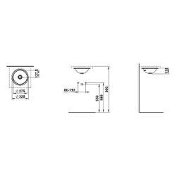 Laufen Einbau-Waschtisch Form rund 325x325x110mm, von unten, ohne Hahnloch und Ü... LAUFEN-H513FM20001121 7612738181253 (Abb. 1)