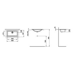 Laufen Einbau-Waschtisch Classics rechteckig 585x347x143mm, von oben, ohne Armat... LAUFEN-H517CL30001121 7612738181796 (Abb. 1)
