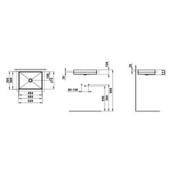 Laufen Einbau-Waschtisch Metaphor rechteckig 500x375x111mm, von oben, ohne Hahnl... LAUFEN-H517ME50001121 7612738182168 (Abb. 1)