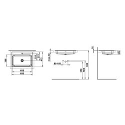 Laufen Einbau-Waschtisch Stream rechteckig 650x472x127mm, von oben, mit Armature... LAUFEN-H517SR70001041 7612738182205 (Abb. 1)