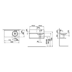 Laufen Waschplatz Steel19 1000x490x590mm, rechteckig, Becken rechts, ohne Hahnlo... LAUFEN-H580ST50001091 7612738183356 (Abb. 1)