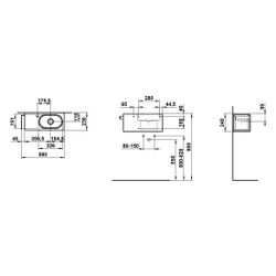 Laufen Waschplatz Fusion.S 535x236x240mm, rechteckig, mit Tuchhalter links, 1 Ha... LAUFEN-H585FS30001111 7612738183394 (Abb. 1)