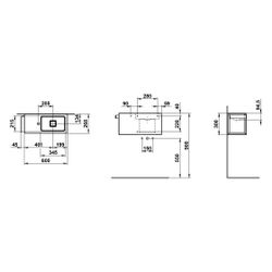 Laufen Waschplatz Xplore.S 600x268x300mm, rechteckig, Becken rechts, mit 1 Hahnl... LAUFEN-H585XS30001111 7612738183455 (Abb. 1)