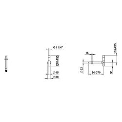 Laufen Siphon höhenverstellbar von 135 bis 205mm, Chrom... LAUFEN-H590LA60040001 7612738183547 (Abb. 1)