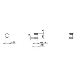 Laufen Ablaufventil, Durchmesser 74mm, für Becken ohne Überlauf, nicht verschlie... LAUFEN-H591LA37160001 7612738183653 (Abb. 1)