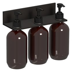 Laufen Ablage Assist 257x101mm, mit 3 Seifenspender, Schwarz matt... LAUFEN-H383AS14500001 7612738178024 (Abb. 1)