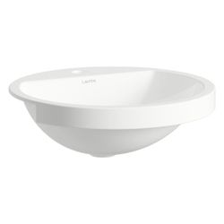 Laufen Halbeinbau-Waschtisch Form 450x450x163mm, rund, mit 1 Hahnloch, ohne Über... LAUFEN-H516FM50001111 7612738181727 (Abb. 1)