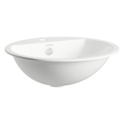 Laufen Einbau-Waschtisch Form rund 450x450x163mm, von oben, mit 1 Hahnloch und Ü... LAUFEN-H517FM50001041 7612738182052 (Abb. 1)