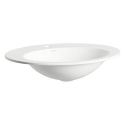 Laufen Einbau-Waschtisch Form oval 500x400x111mm, von oben, mit Armaturenbank un... LAUFEN-H517FM60001111 7612738182120 (Abb. 1)