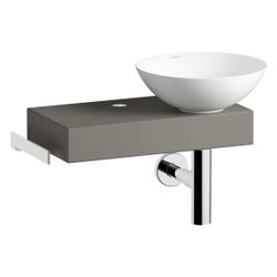 Laufen Waschplatz-Set Piccolo Novo 555x320x400mm, Schale links, mit Platte und Z... LAUFEN-H561PN37071111 7612738182465 (Abb. 1)