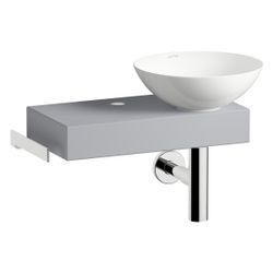 Laufen Waschplatz-Set Piccolo Novo 555x320x400mm, Schale links, mit Platte und Z... LAUFEN-H561PN37101111 7612738182489 (Abb. 1)