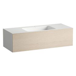 Laufen Waschplatz Folio 1254x500x350mm, mit Armaturenbank, 1 Hahnloch, ohne Über... LAUFEN-H580FO55241111 7612738183073 (Abb. 1)