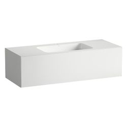 Laufen Waschplatz Folio 1254x500x350mm, mit Armaturenbank, 1 Hahnloch, ohne Über... LAUFEN-H580FO55251111 7612738183110 (Abb. 1)